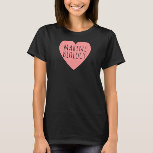 T-shirt Pink Heart Study Of Oceans Scientists I Love Marin