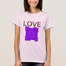 T - SHIRT PINK LIEBE FRAUEN