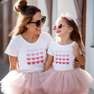 T-shirt Pink Ombre Hearts Valentines