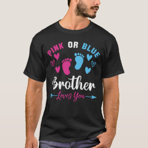 T-shirt Pink or Blue Brother Love You Family Matching Baby