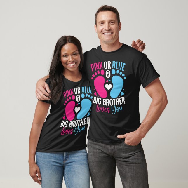 T-shirt pink or blue great big brother loves you (Unisexe)