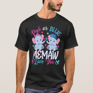 T-shirt Pink or Blue Memaw Aime You Elephants Baby Genre
