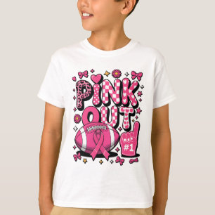 T-shirt Pink Out Footbyll Jeu Cheval Cancer du sein Prix