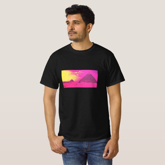 T-Shirt Pink-Pyramides (Devant entier)