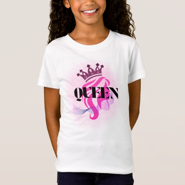 T-Shirt Pink Queen Crown Design – Confident Feminine Power (Devant)