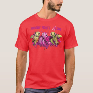 T-shirt Pink Ribbon Turtle Sensibilisation au cancer du se
