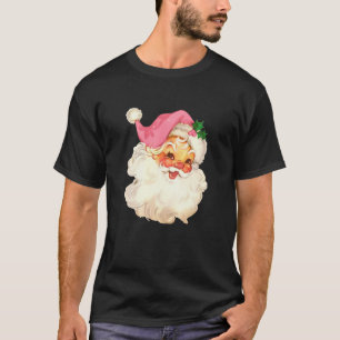 T-shirt Pink Santa Claus Je rêve d'un Noël rose