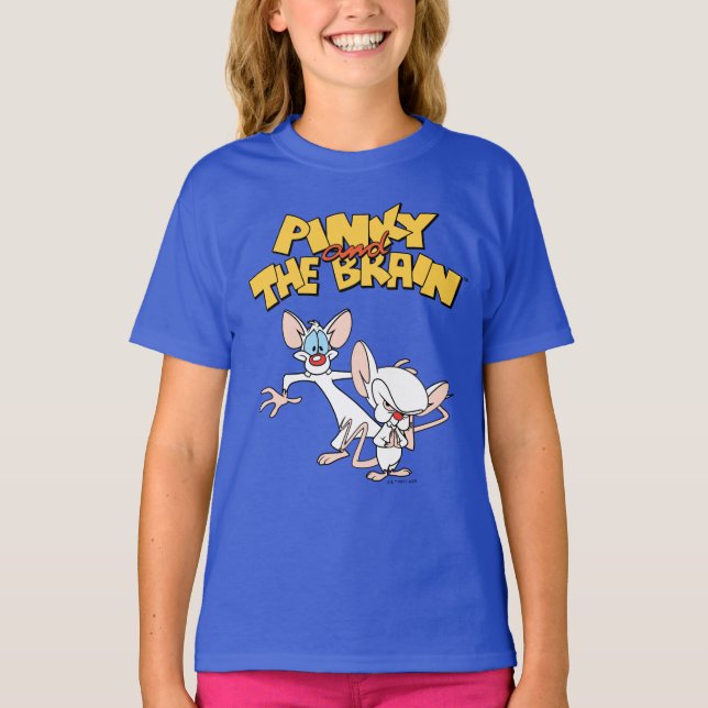 T-shirt Pinky et le cerveau | Afficher le logo (Devant)