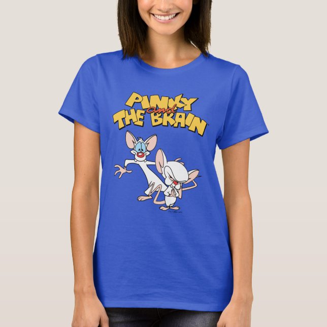T-shirt Pinky et le cerveau | Afficher le logo (Devant)