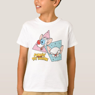 T-shirt Pinky et le cerveau   Graphiques de caractères rét