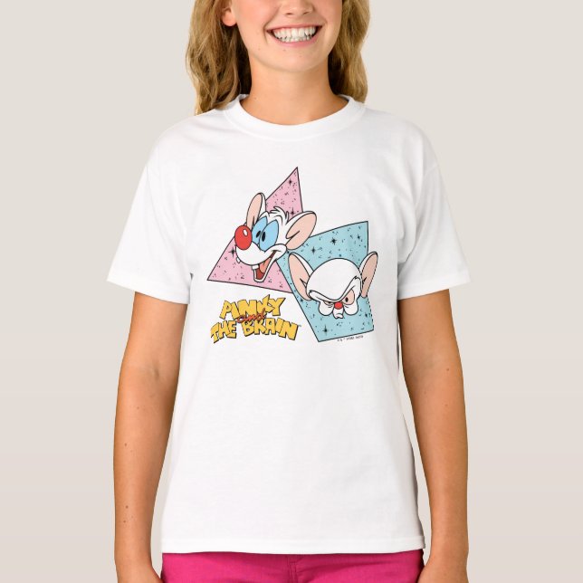 T-shirt Pinky et le cerveau | Graphiques de caractères rét (Devant)