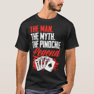 T-shirt Pinochle Legend Pinochle jeu de carte Pinochle