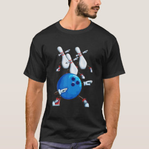 T-shirt Pins de Bowling de Bowling Motif Bowler Bow