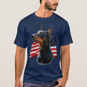 T-shirt Pinscher de dobermann et Belge Malinois avec des