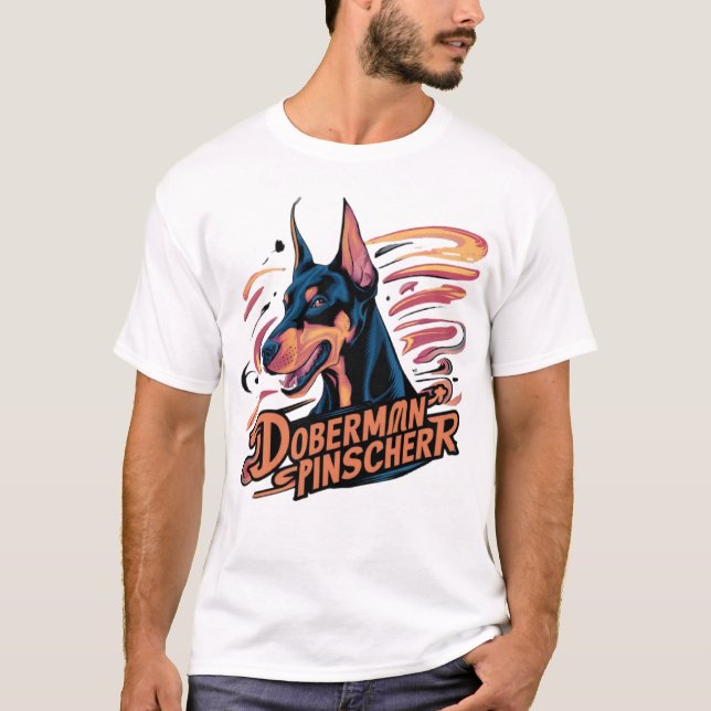 T-shirt Pinscher Dobermann (Devant)