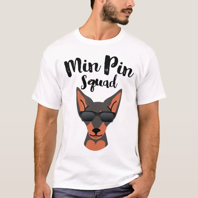 T-shirt Pinscher miniature de peloton minimum de Pin (Devant)