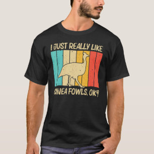 T-shirt Pintade Pour Hommes Femmes Oiseau Fermes De Poulet
