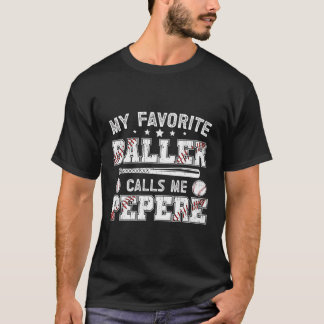 T-shirt Pipe De Baseball De Baller Préférée D'Un Jeu De Ba