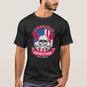 T-shirt Pipefitter Cadeaux Plumber Patriot American Pipefi