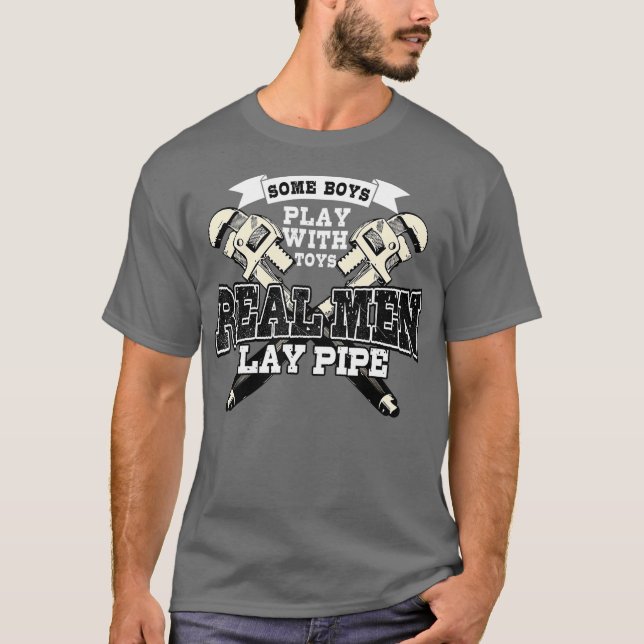 T-shirt Pipefitter Drôle Plomber Plumbing Véritable Homme  (Devant)