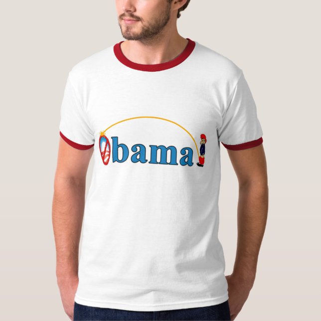 T-shirt Pipi sur Obama (Devant)