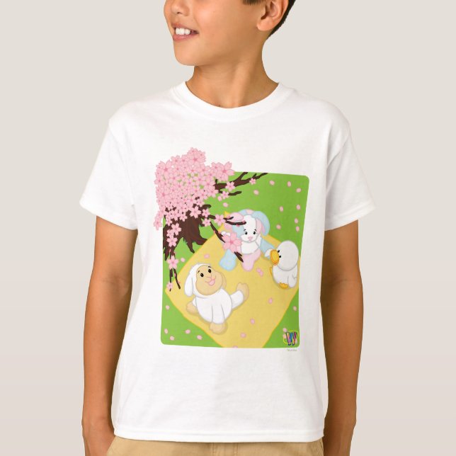 T-shirt Pique-nique de célébration de ressort (Devant)