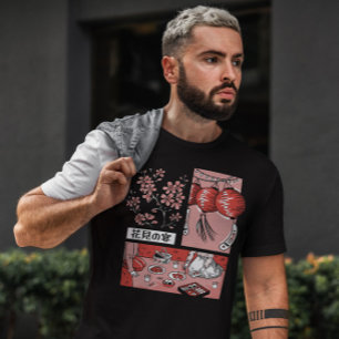 T-shirt Pique-nique japonais de fleurs de cerisier