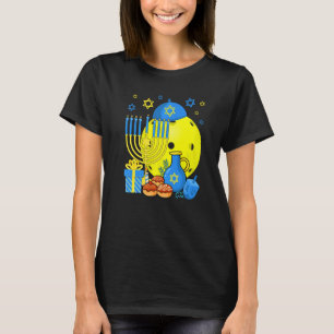 T-shirt Pique-nique juif Balle Menorah Joyeux Hanukkah Cha