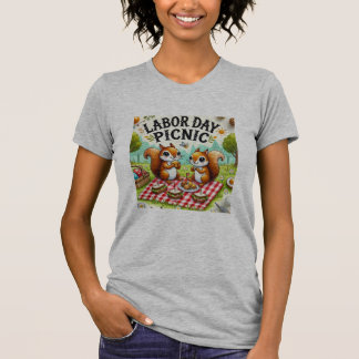 T-shirt pique-nique pour les écureuils mignons de