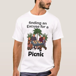 T-shirt Pique-nique Trouver une excuse pour une fête de pi