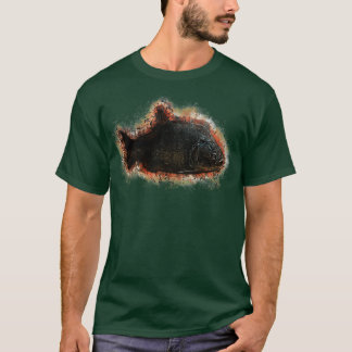 T-shirt piranha noir Serrasalmus rhombeus