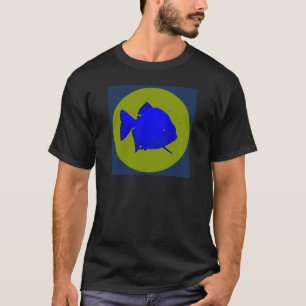 T-shirt Piranha social - logo de disque de PS avec