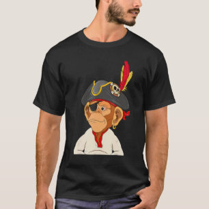 T-shirt Pirate Ape Nft thème Capitaine singe