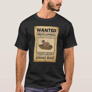 T-shirt Pirate Capybara Poster Recherché Capybara Pour Enf