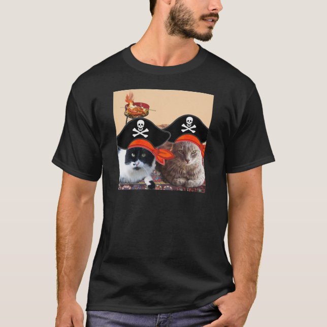 T-shirt PIRATE CATS, Parlez comme un jour de pirates (Devant)