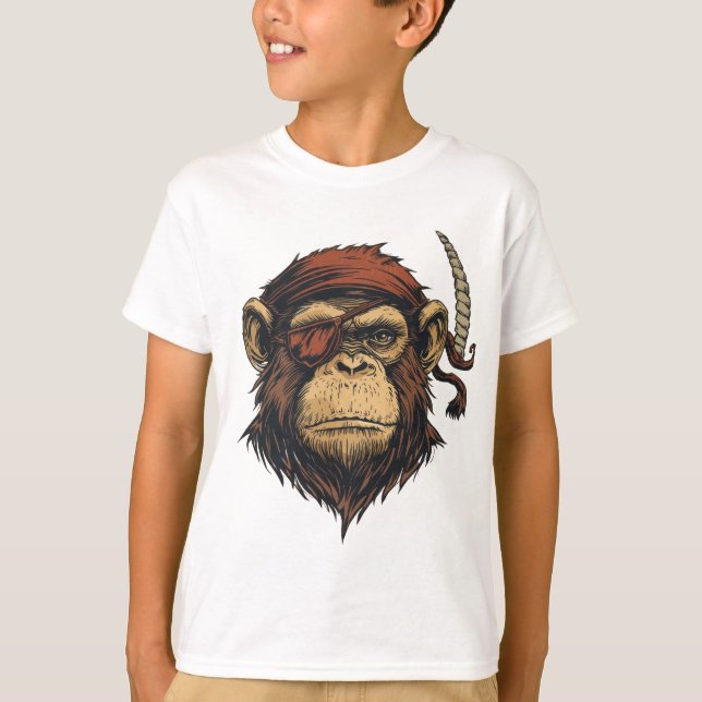T-shirt Pirate Chimp : Conception audacieuse et aventureus (Devant)