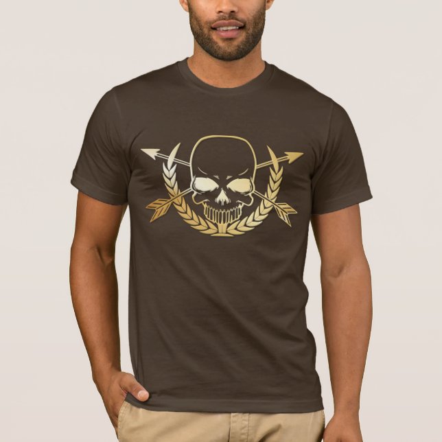 T-shirt Pirate : Crâne et os croisés (Devant)