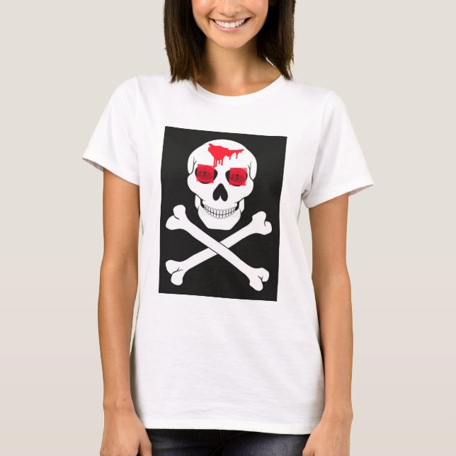 T-shirt Pirate crâne et os croisés (Devant)