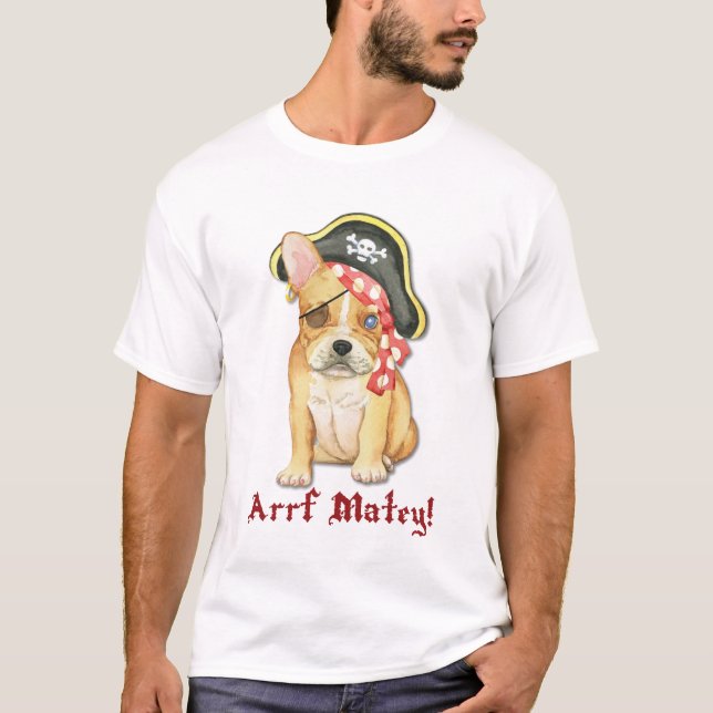 T-shirt Pirate de bouledogue français (Devant)