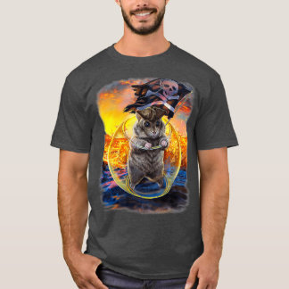 T-shirt Pirate de Hamster nain naviguant dans un réservoir