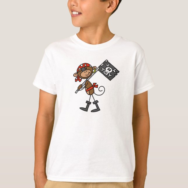 T-shirt Pirate de singe avec des tee-shirts et des cadeaux (Devant)