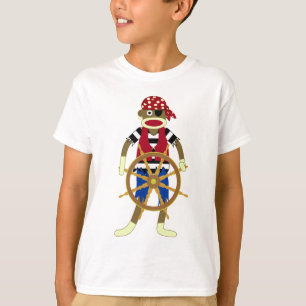 T-shirt Pirate de singe de chaussette