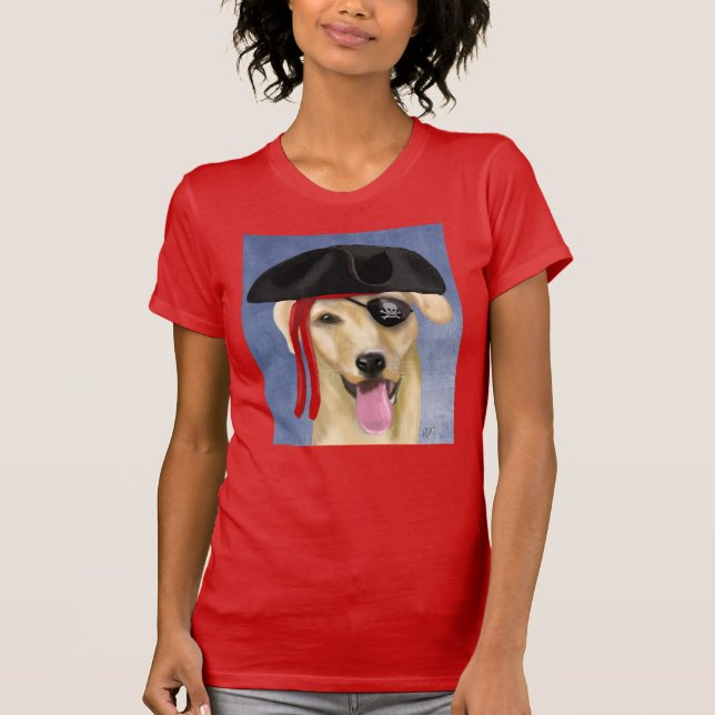 T-shirt Pirate du Labrador jaune (Devant)