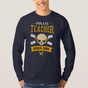 T-shirt Pirate Enseignant Arr Cool Crâne Rustique