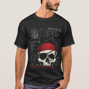 T-shirt Pirate Enseignant Funny Skull & Math Règles