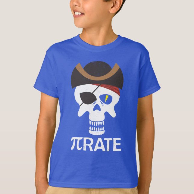 T-shirt PiRate Funny Pi Day Math Crull (Devant)