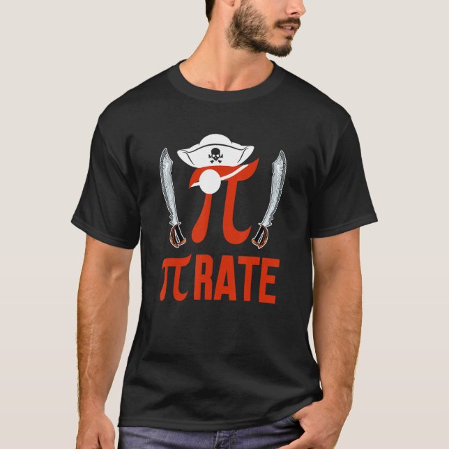 T-shirt Pirate Funny Pi Symbol Math Lover Matching Teacher (Devant)
