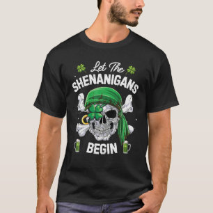 T-shirt Pirate Jour de la Saint Patrick Crâne Laisser Les 