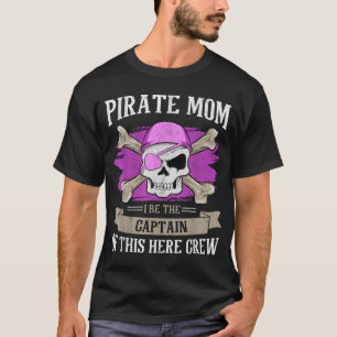T-shirt Pirate Mom Captain Caribbean Freebooter Skull