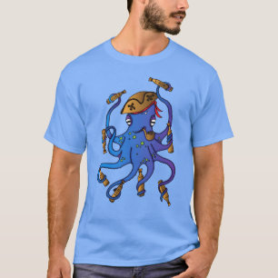 T-shirt Pirate Nautique Octopus Boire Rhum